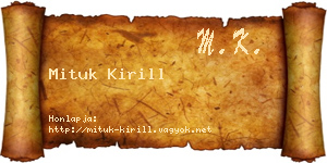 Mituk Kirill névjegykártya